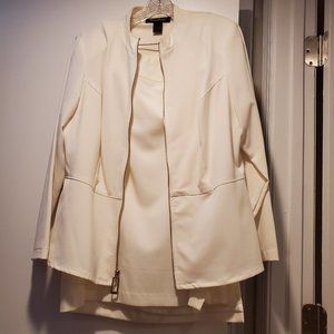 White Fall/Winter Skirt Suit